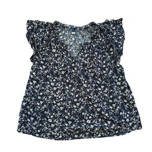 Old Navy floral swing top with ruffle sleeves